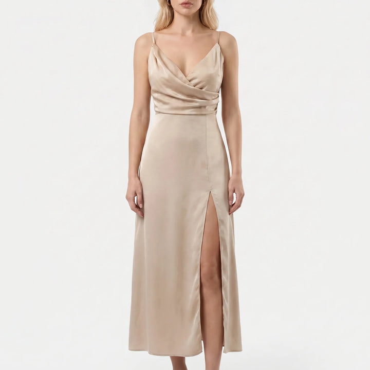 Auralis - Draped Bodice Maxi Dress