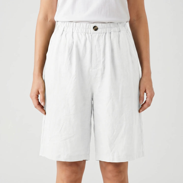 Breezon - Relaxed Mid-Thigh Elastic Waist Shorts