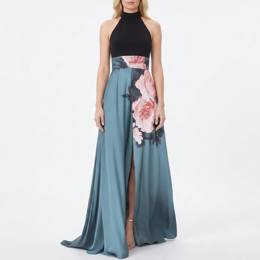 Floravia - Halterneck Floral Maxi Dress