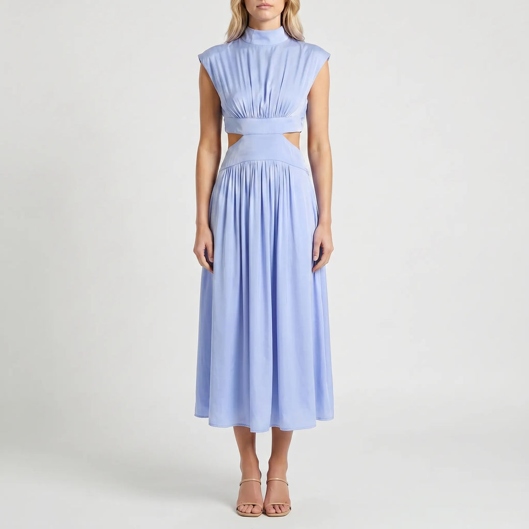 Florisse - High-Neck Cut-Out Midi Dress