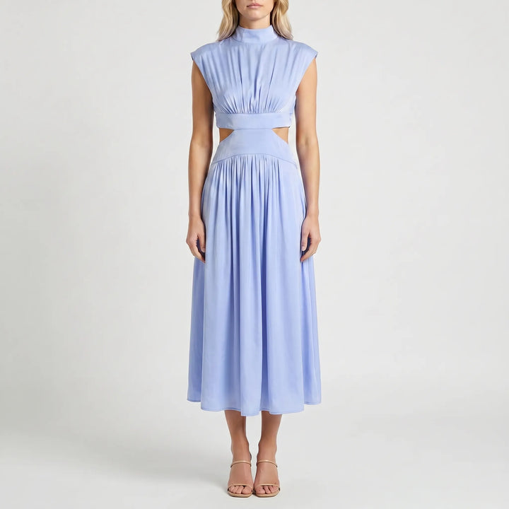 Florisse - High-Neck Cut-Out Midi Dress