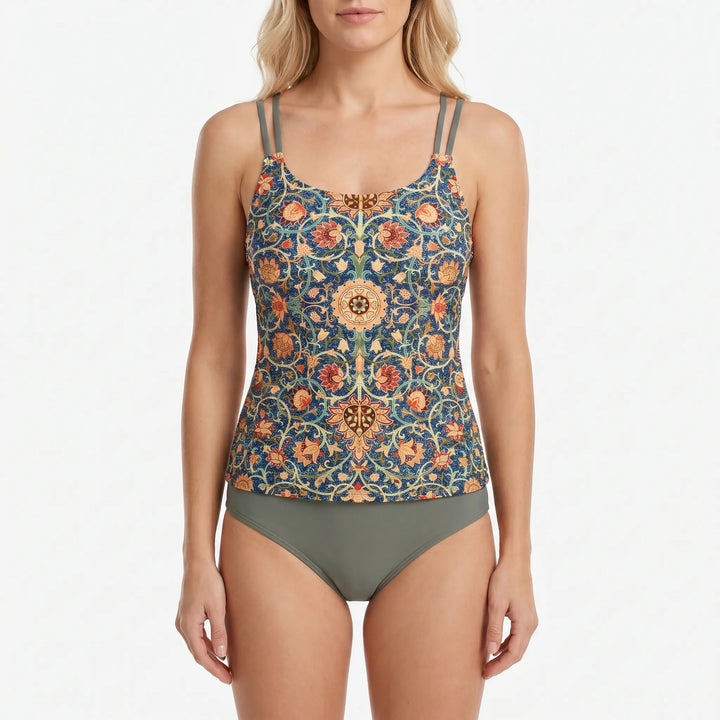 Floriven - Printed Tankini Two-Piece Swimsuit