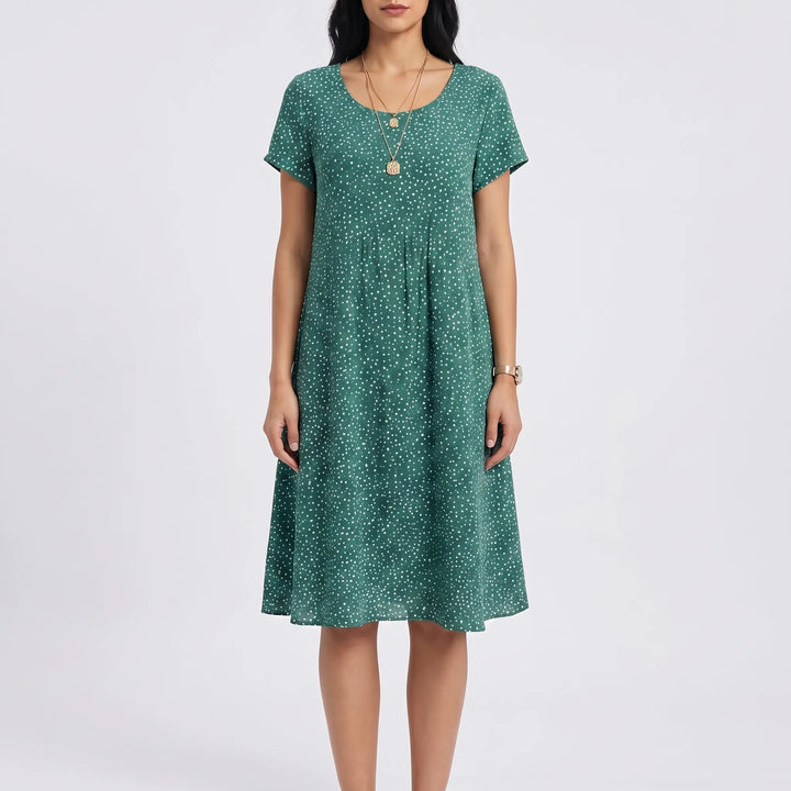 Florwyn - Bohemian Floral Print Midi Dress