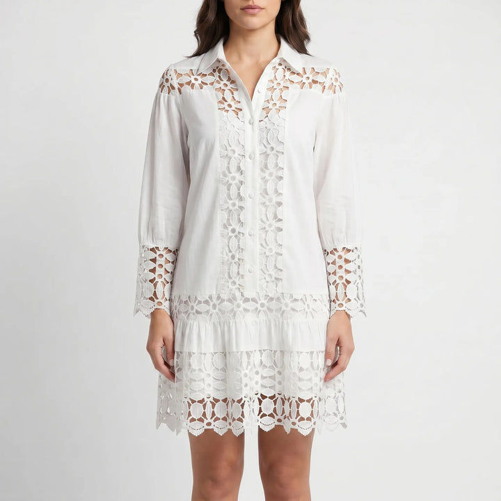 Lacelline - Long-Sleeved Mini Dress