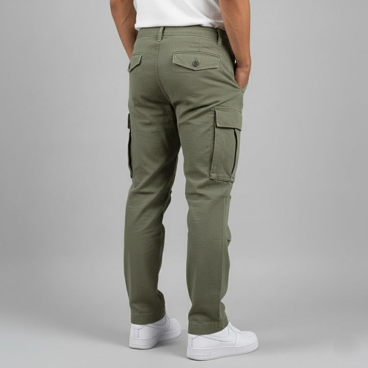 Men’s Cargo Pants with Side Pockets and Relaxed Fit