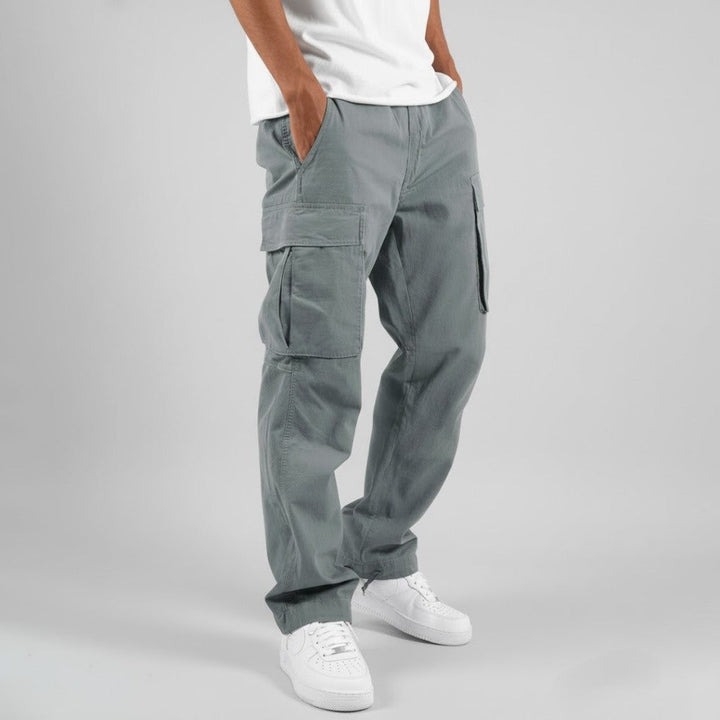 Men’s Cargo Pants with Side Pockets and Relaxed Fit