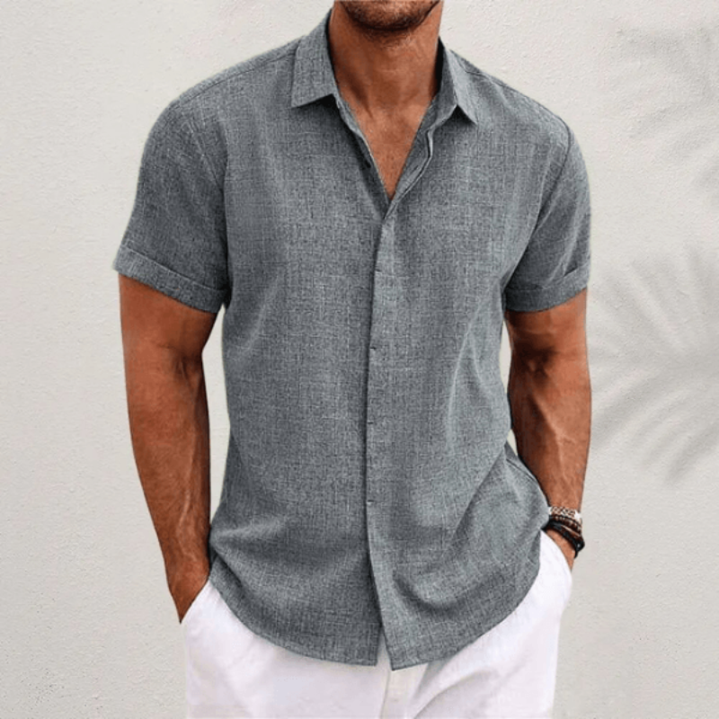 Men’s Classic Fit Shirt with Classic Collar and Versatile Design