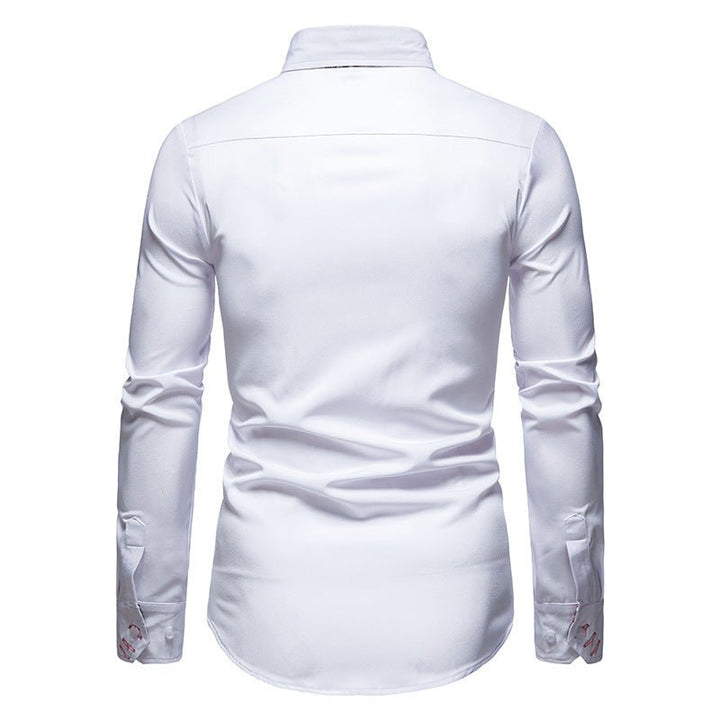 Men’s Long Sleeve Shirt with Classic Fit and Floral Detailing