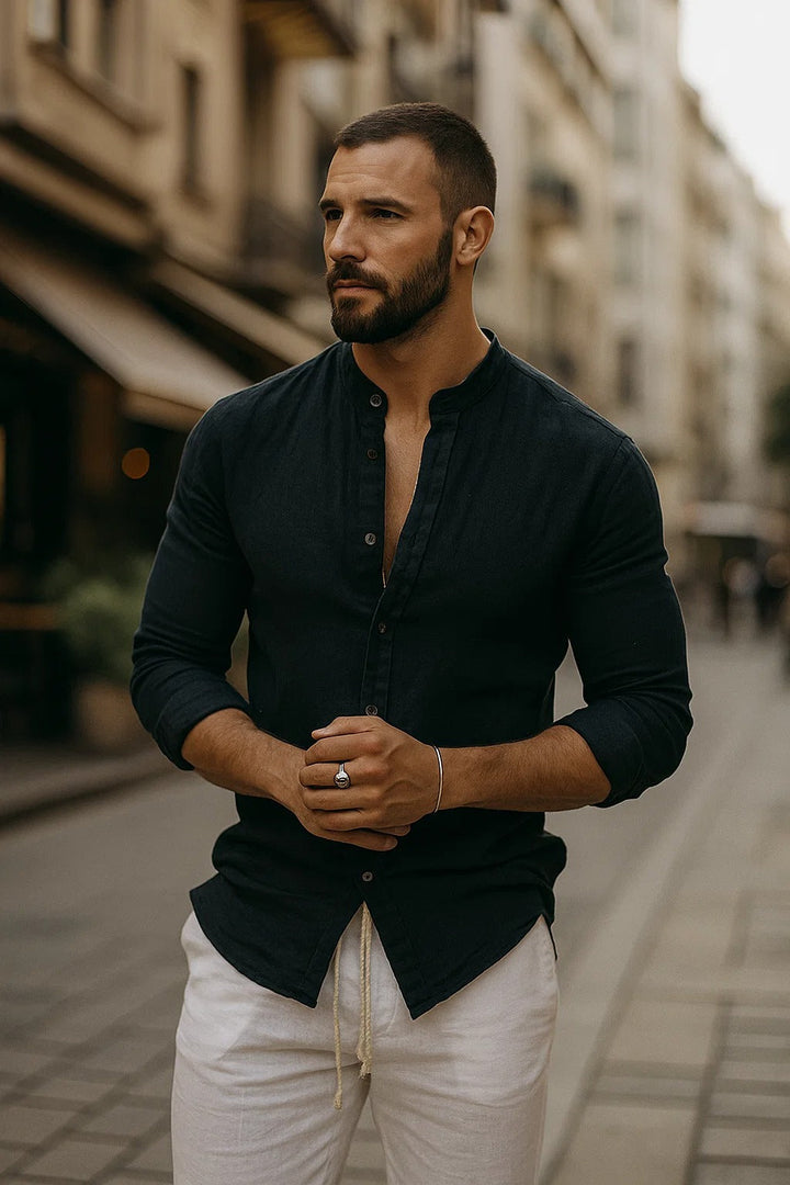 Men’s Casual Shirt with Relaxed Fit and Clean Silhouette