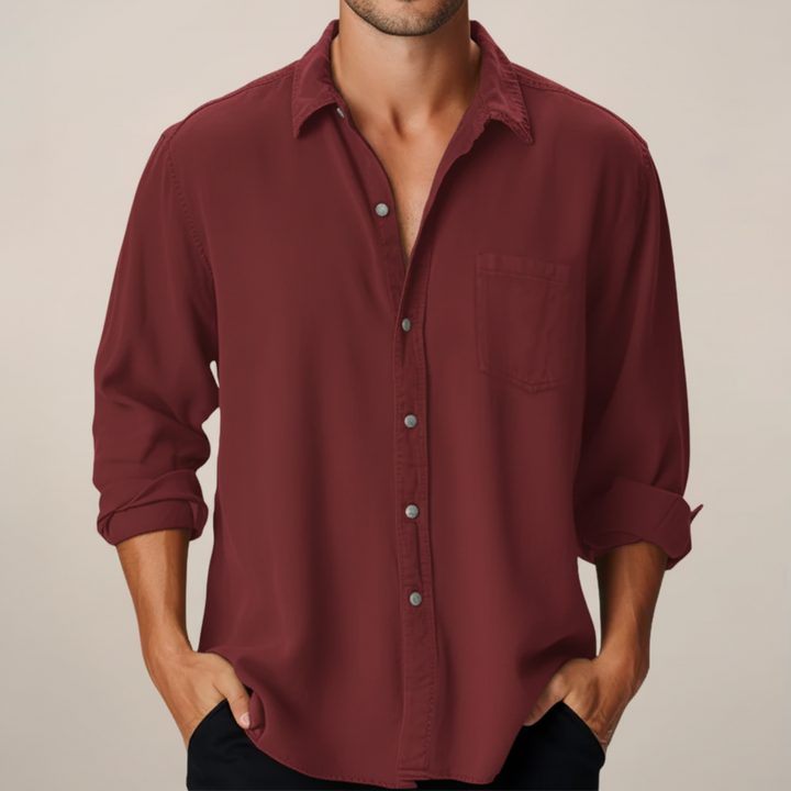 Men’s Classic Long Sleeve Shirt with Button Closure
