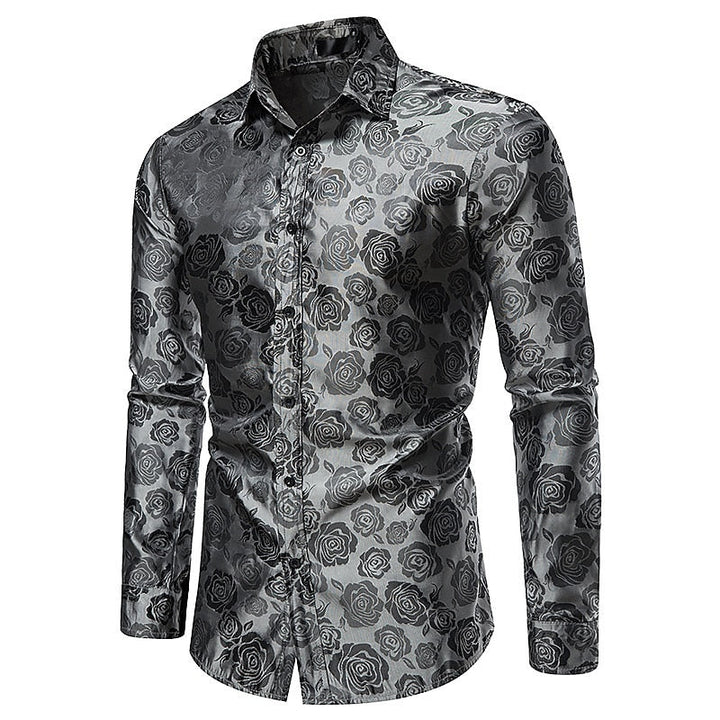 Men’s Long Sleeve Shirt with Gloss Finish and Tailored Shape