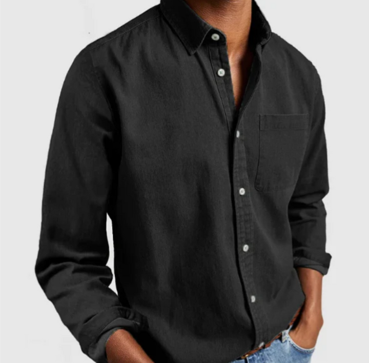 Men’s Long Sleeve Shirt with Classic Button-Down