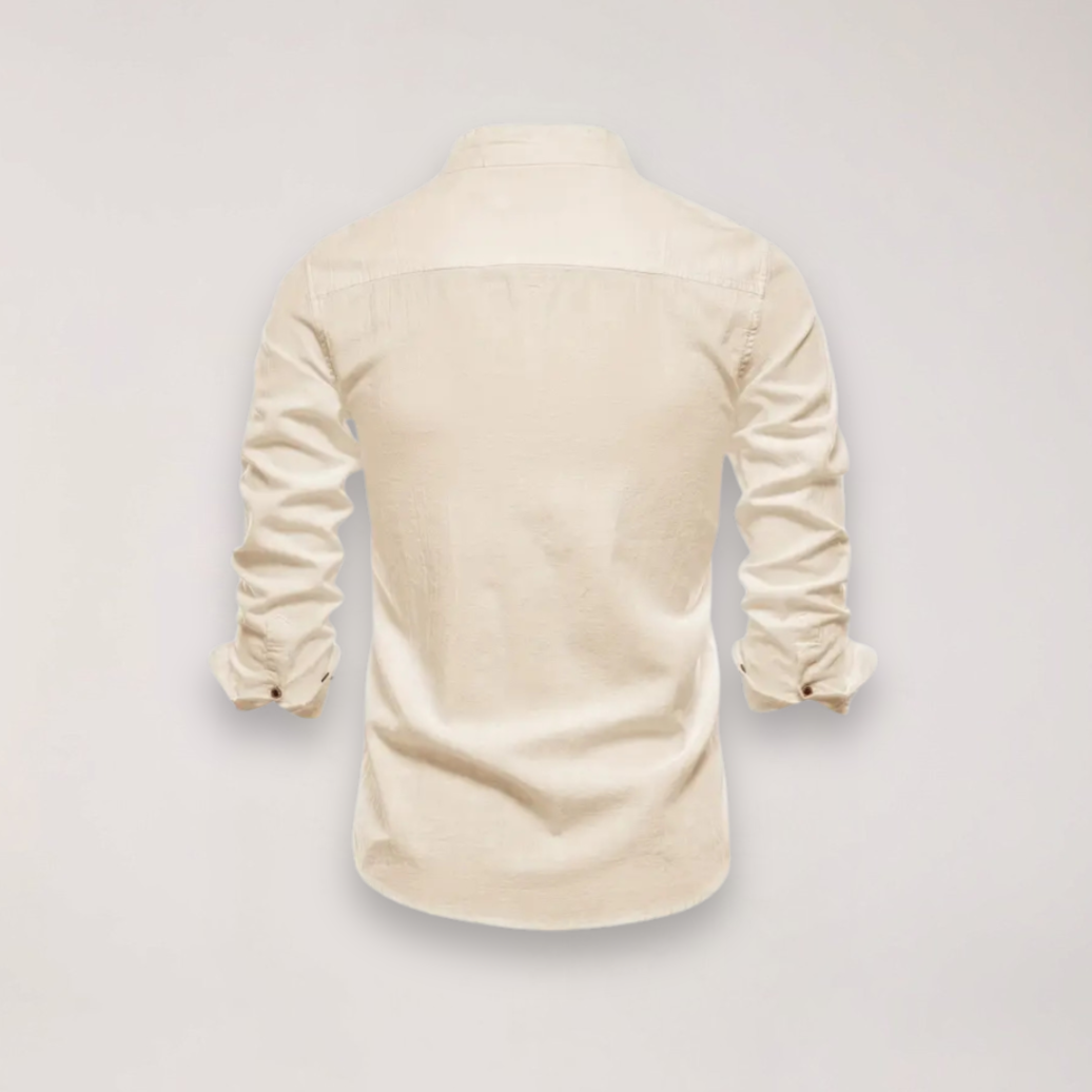Men’s Long Sleeve Shirt with Stand Collar