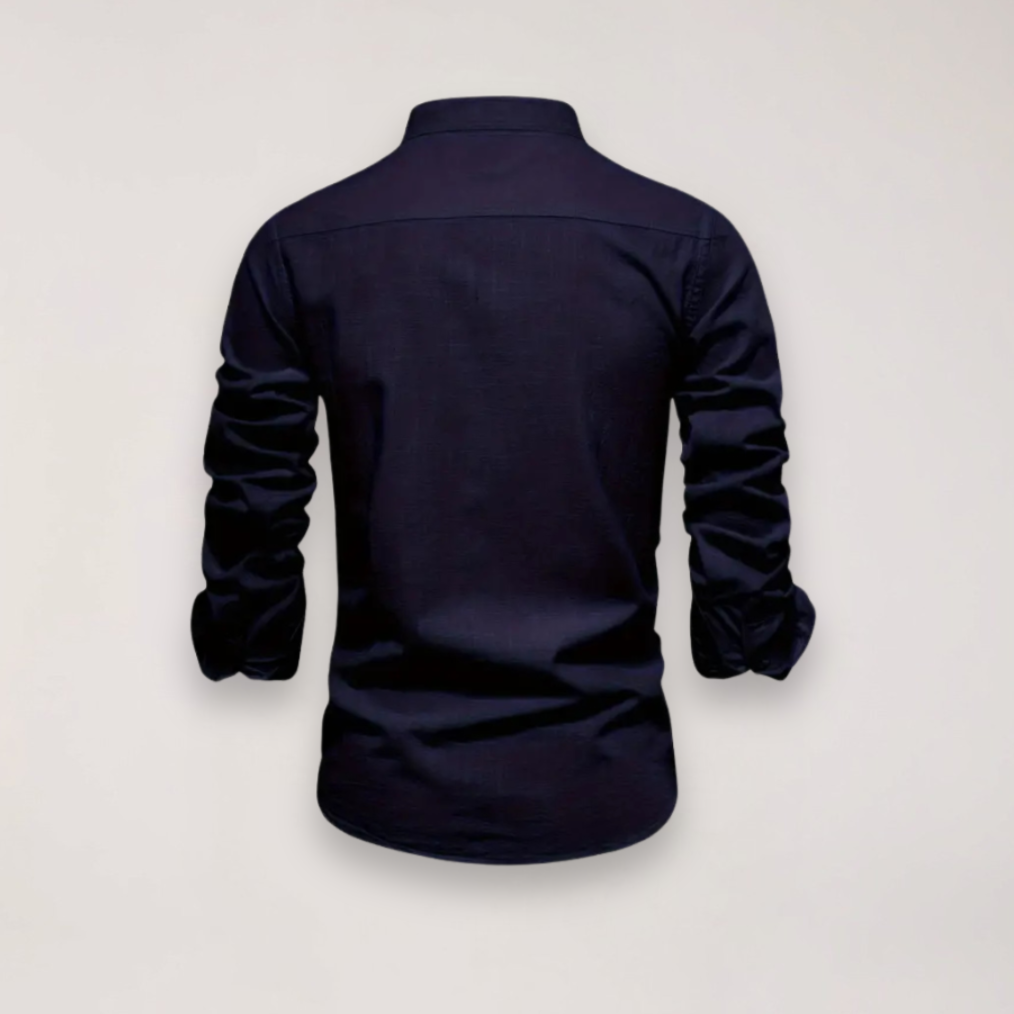Men’s Long Sleeve Shirt with Stand Collar