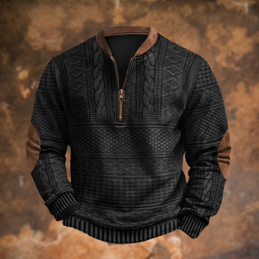 Mens Autumn Jumper with Ribbed Cuffs