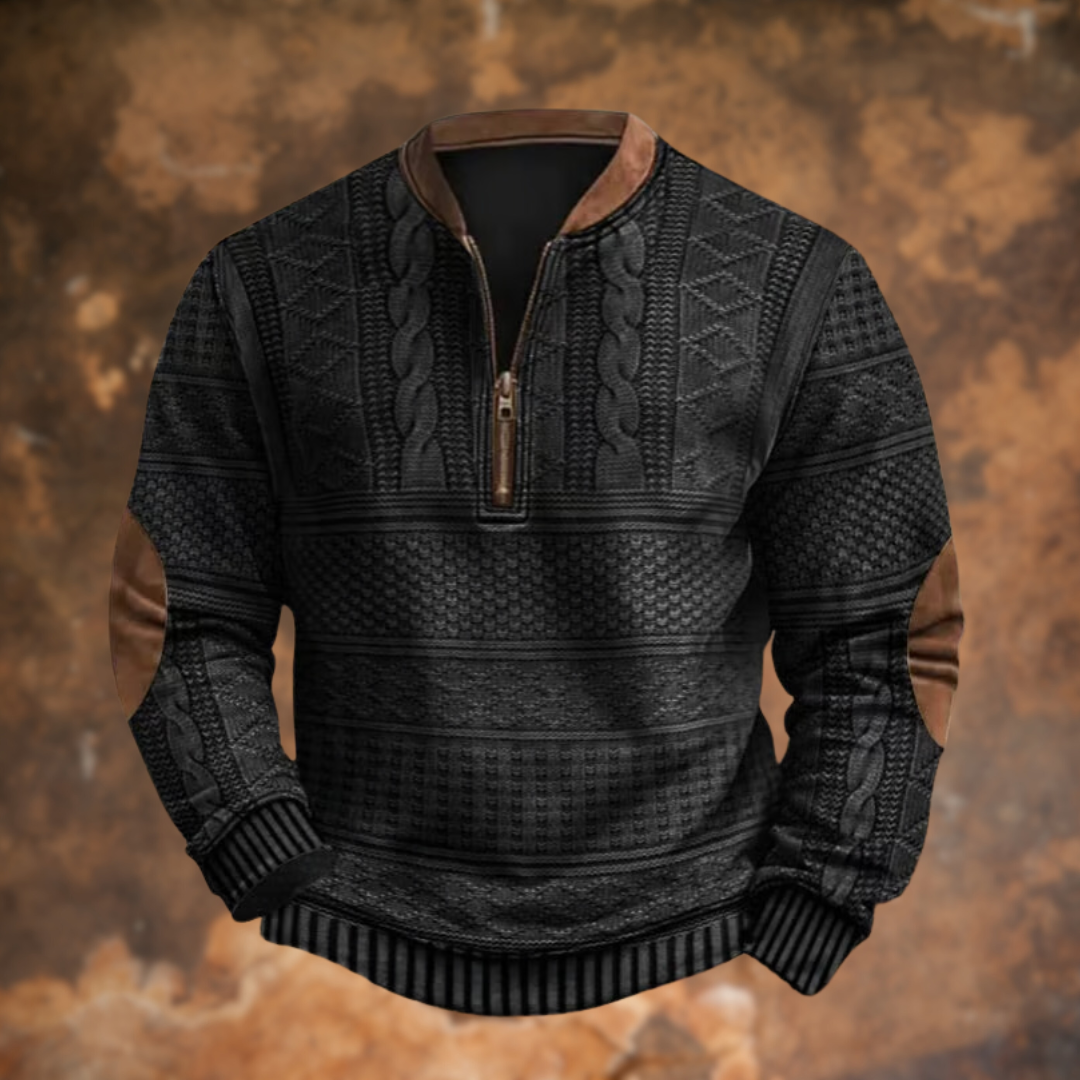Mens Autumn Jumper with Ribbed Cuffs