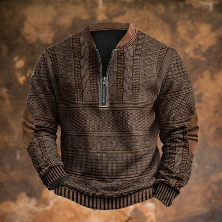 Mens Autumn Jumper with Ribbed Cuffs