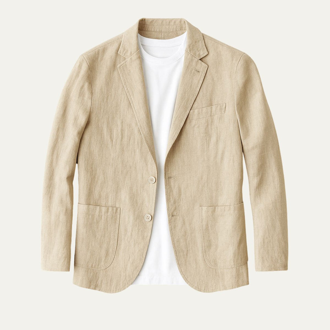 Mens Blazer with Notch Lapels and Front Pockets