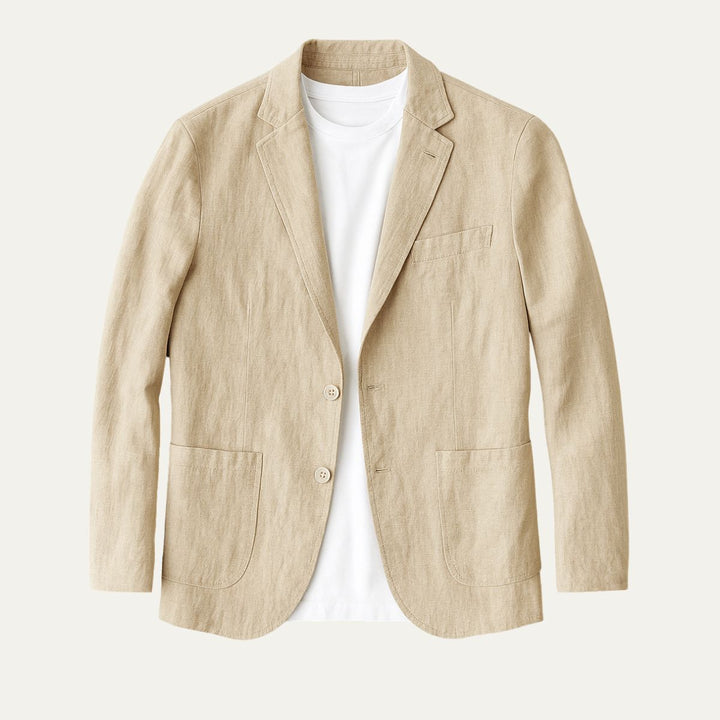 Mens Blazer with Notch Lapels and Front Pockets