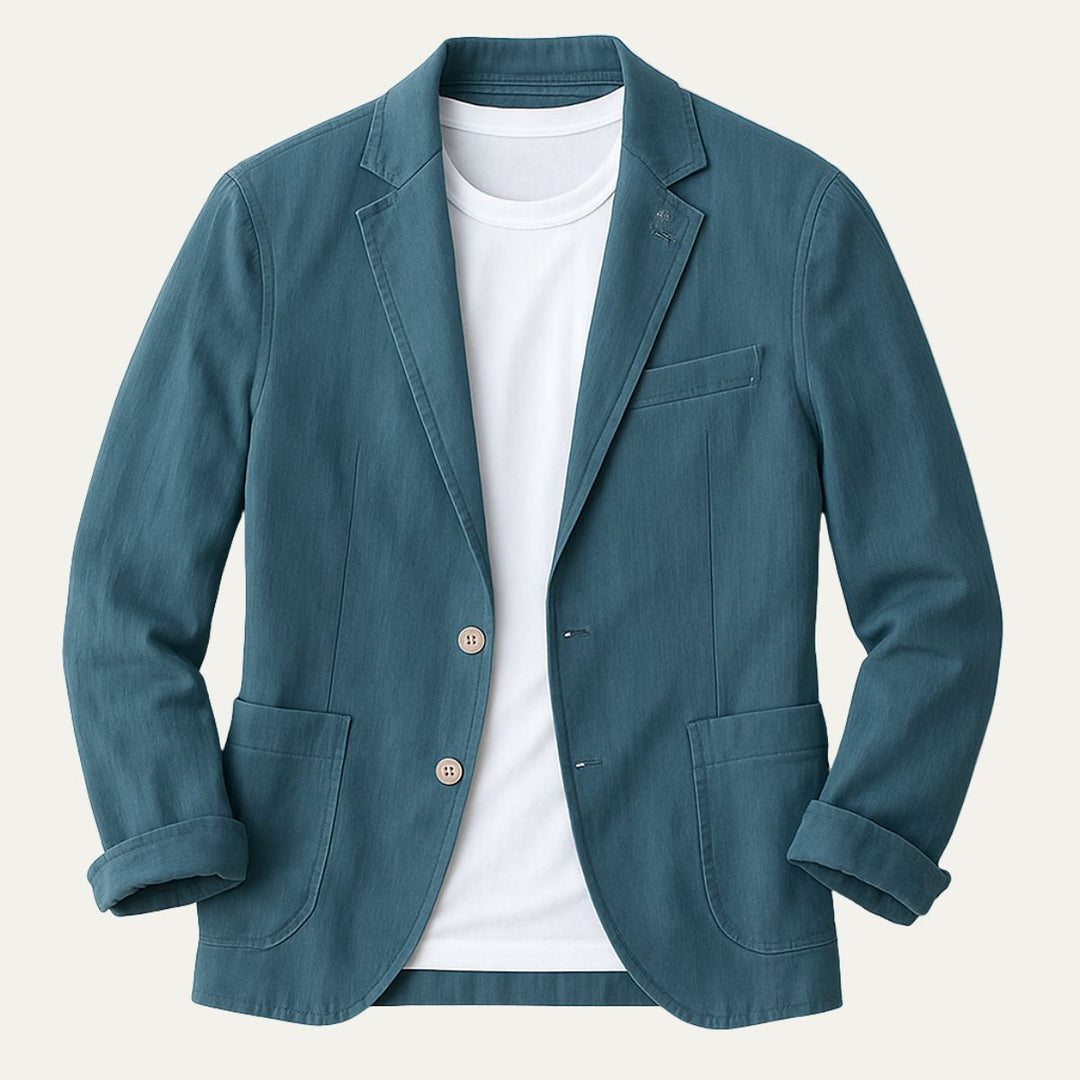 Mens Blazer with Notch Lapels and Front Pockets