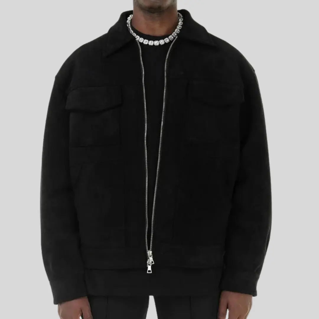 Men’s Bomber Jacket with Classic Design and Practical Pockets