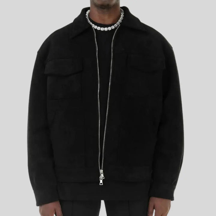 Men’s Bomber Jacket with Classic Design and Practical Pockets