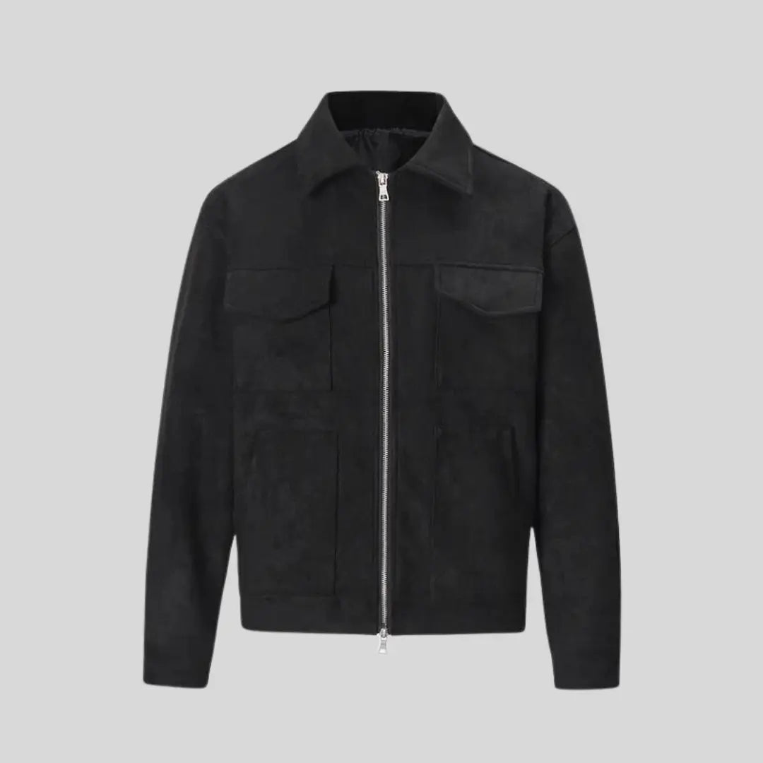 Men’s Bomber Jacket with Classic Design and Practical Pockets