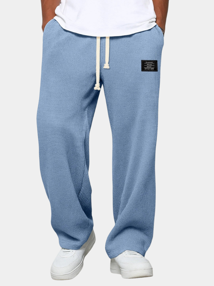 Men’s Joggers with Adjustable Waistband and Wide Leg Design
