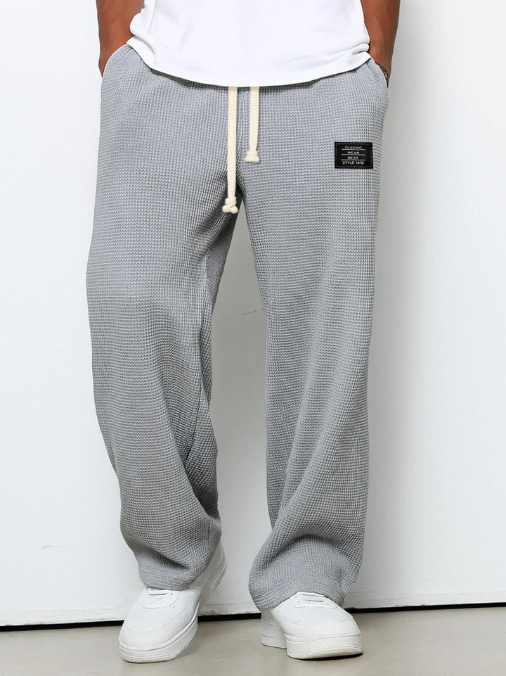 Men’s Joggers with Adjustable Waistband and Wide Leg Design