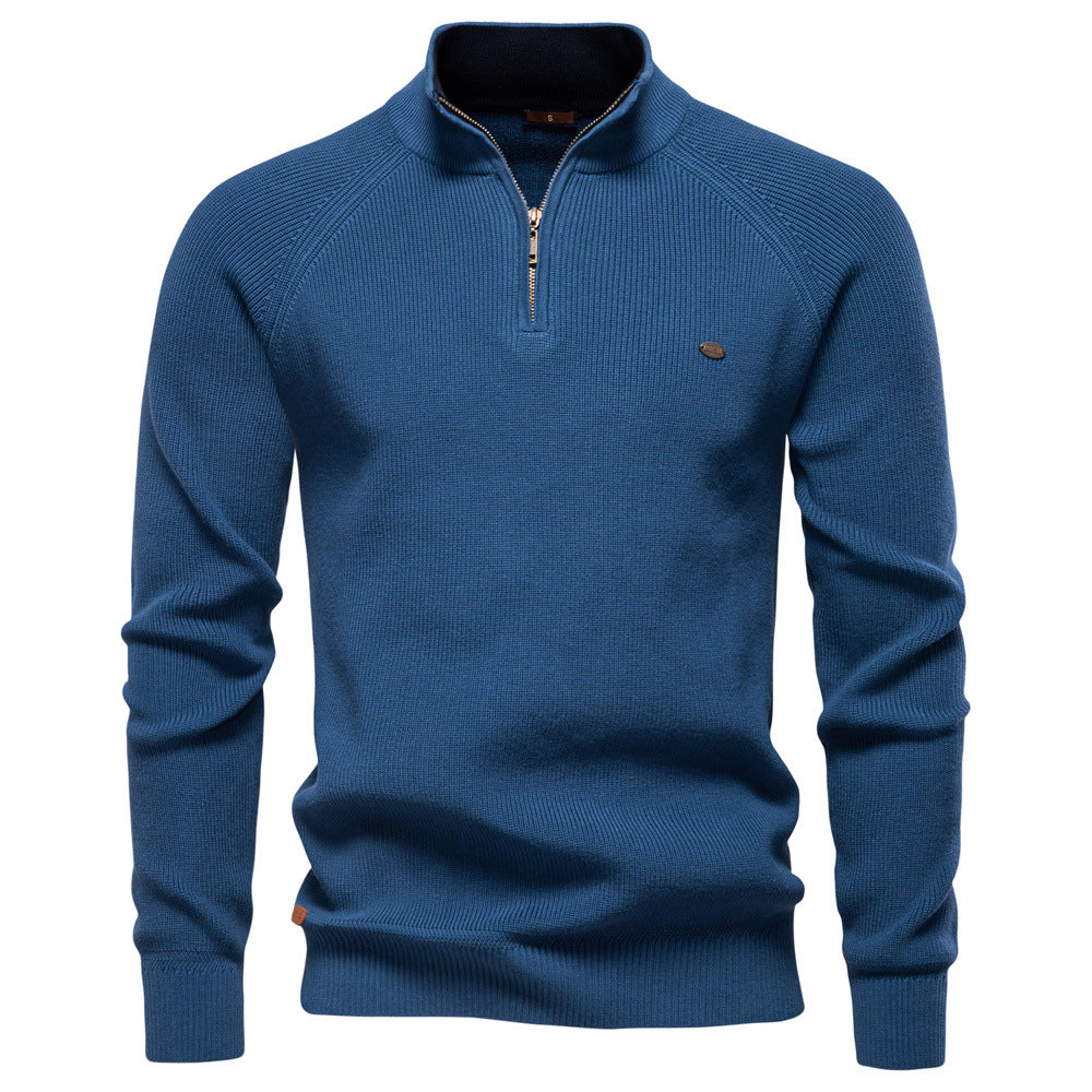 Men’s Luxury Half Zip Jumper with Silky Interior and Breathable Design