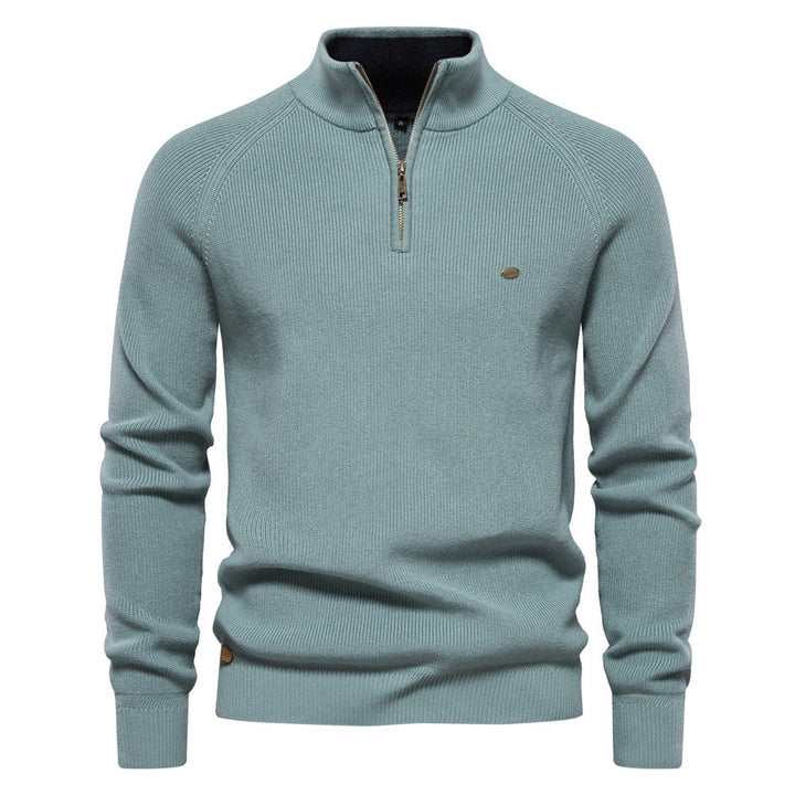 Men’s Luxury Half Zip Jumper with Silky Interior and Breathable Design