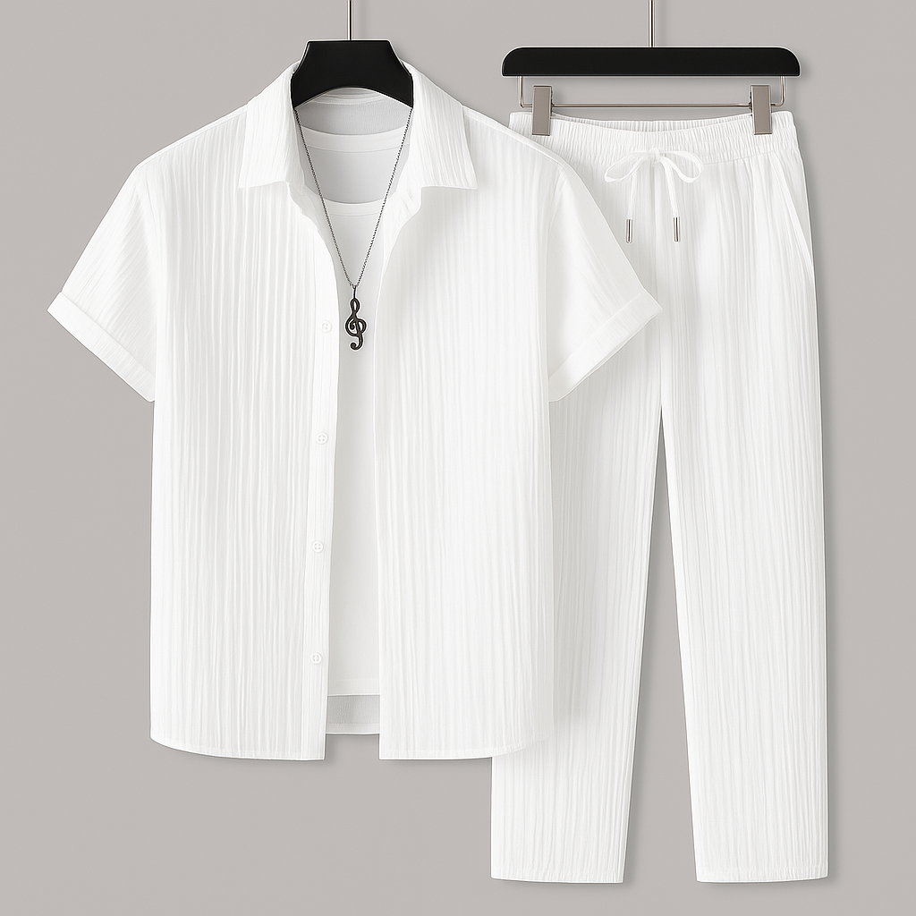 Mens Set with Relaxed Fit and Two-Piece Design
