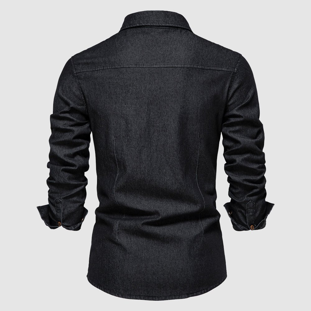 Mens Shirt with Button Closure and Chest Pockets