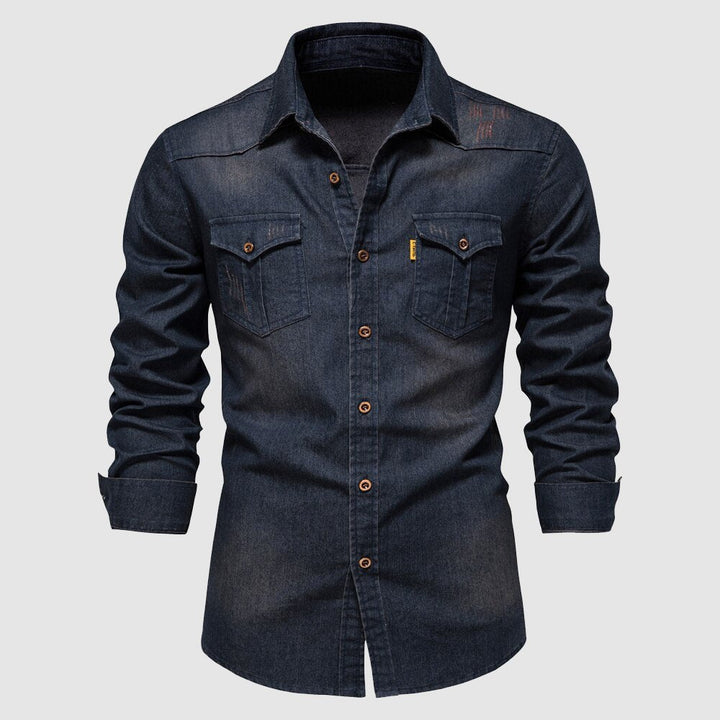 Mens Shirt with Button Closure and Chest Pockets
