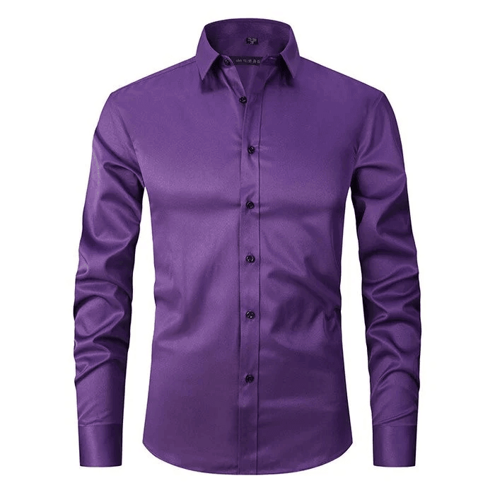 Men’s Shirt with Elastic Fabric and Smooth Finish
