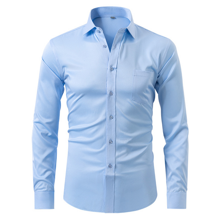 Men’s Shirt with Elastic Fabric and Smooth Finish