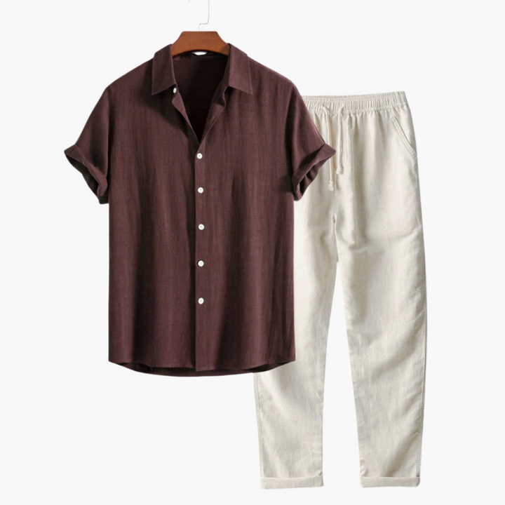Men’s Summer Set with Shirt and Trousers