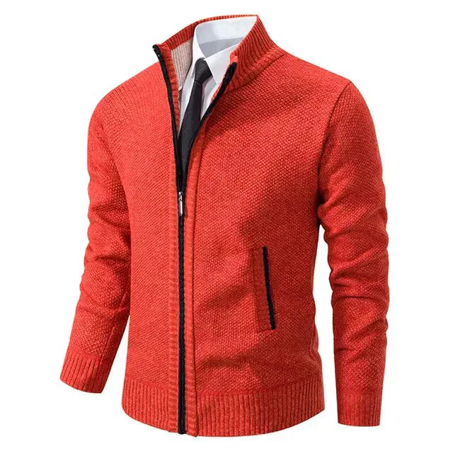 Men’s Vest with Zip-Up Closure and Ribbed Cuffs