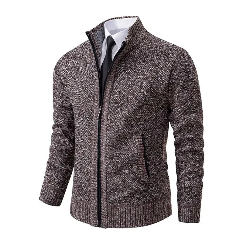 Men’s Vest with Zip-Up Closure and Ribbed Cuffs