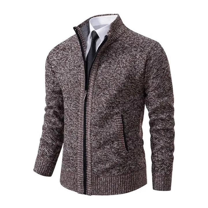 Men’s Vest with Zip-Up Closure and Ribbed Cuffs