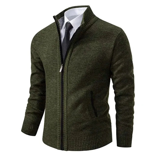 Men’s Vest with Zip-Up Closure and Ribbed Cuffs