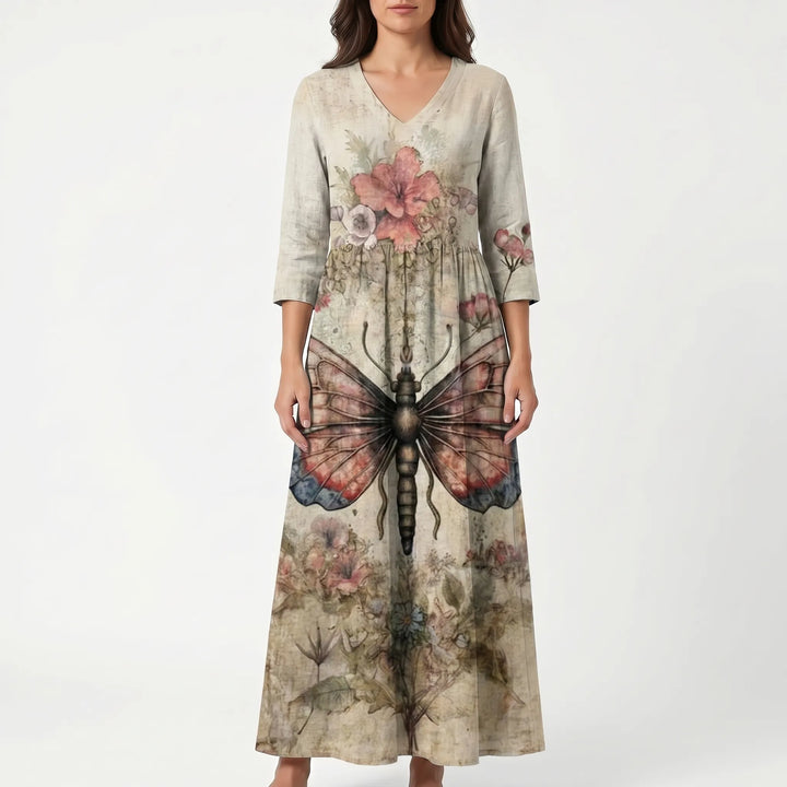 Petaflow - Vintage Floral Patchwork Maxi Dress
