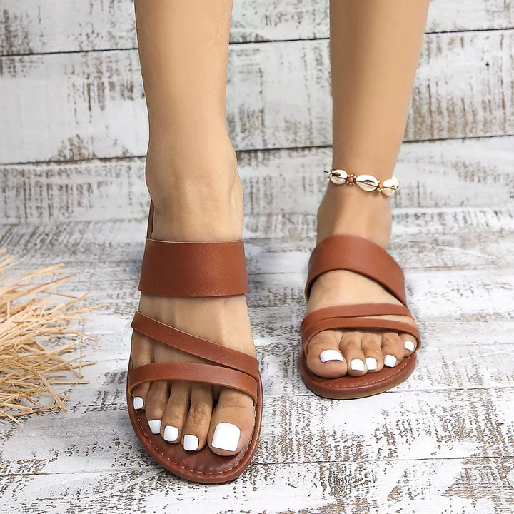 Lilac | Women's Flat Cushioned Sandals