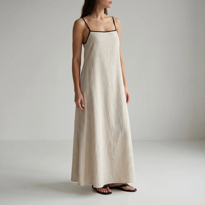 Strativa - Sleeveless Spaghetti Strap Maxi Dress