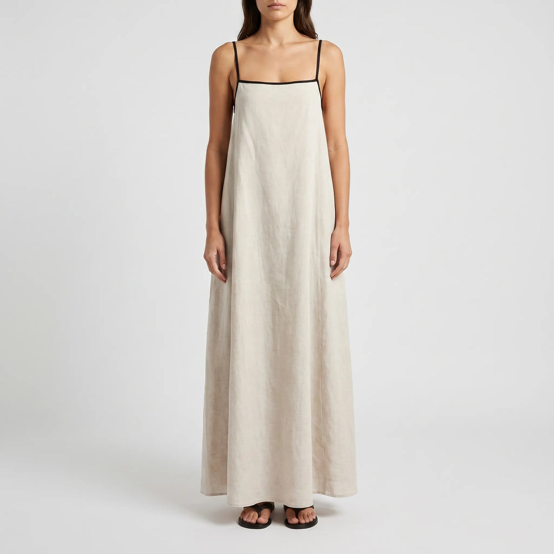 Strativa - Sleeveless Spaghetti Strap Maxi Dress