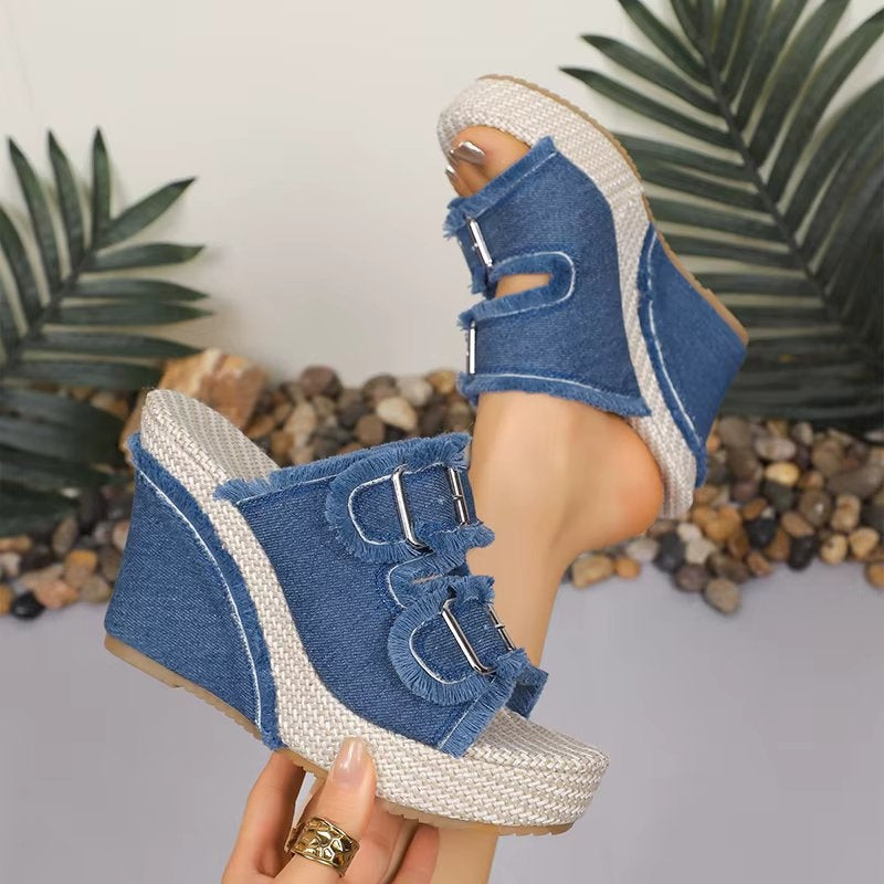 Hope | Women's Adjustable Buckle Wedge Sandals
