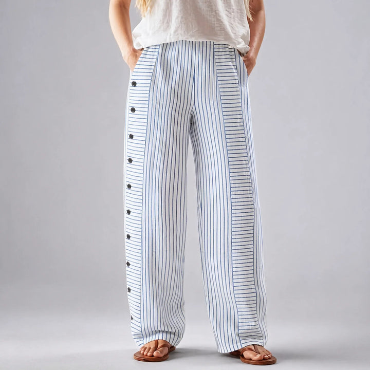 Vellora - Striped Relaxed Fit Trousers