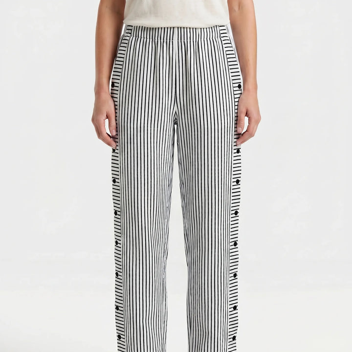 Vellora - Striped Relaxed Fit Trousers