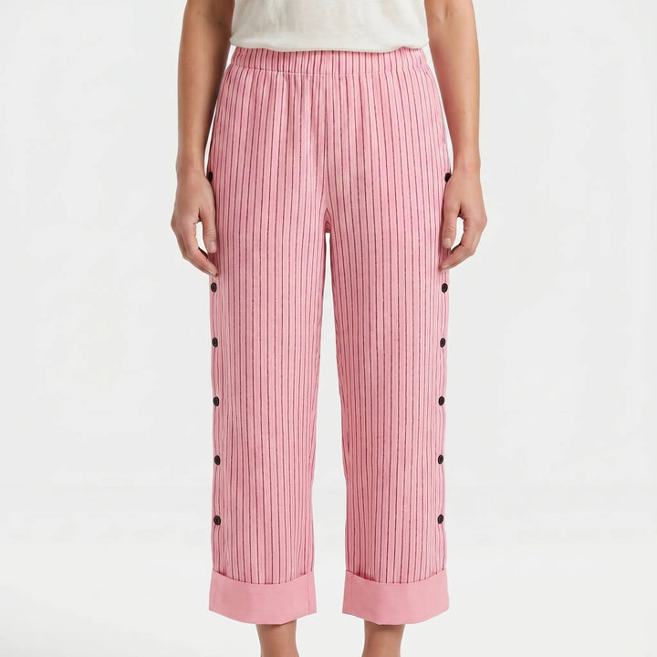Vellora - Striped Relaxed Fit Trousers