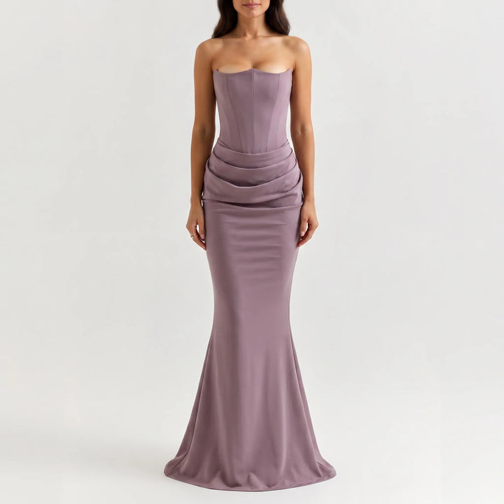 Veloura - Strapless Column Maxi Dress